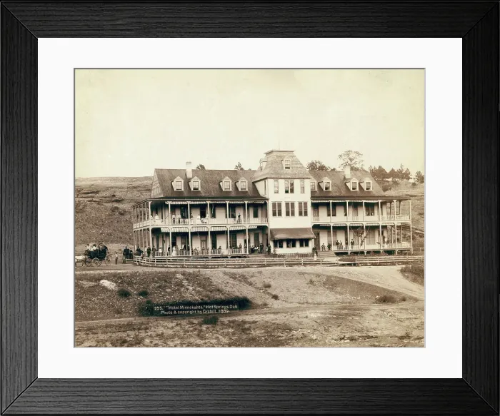 Framed Print : Hotel Minnekahta, Hot Springs, Dak, 1889. Creator: John C. H. Grabill Framed Print : Hotel Minnekahta, Hot Springs, Dak, 1889. Creator: John C. H. Grabill