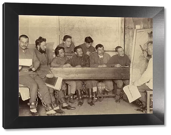 Convicts During a Geography Lesson, 1906-1911. Creator: Isaiah Aronovich Shinkman