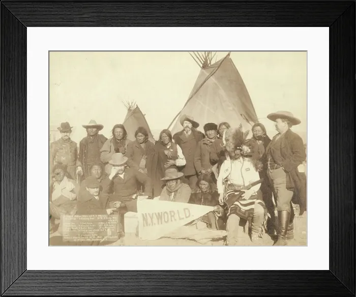 Framed Print : Indian chiefs and US officials 1 Two Strike 2 Crow Dog 3 Short Bull 4 High Hawk 5 Two Lance... 1891 Creator: John C. H. Grabill Framed Print : Indian chiefs and US officials 1 Two Strike 2 Crow Dog 3 Short Bull 4 High Hawk 5 Two Lance... 1891 Creator: John C. H. Grabill