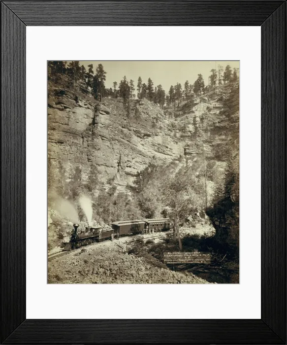 Framed Print : Giant Bluff Elk Canyon on Black Hills and Ft P RR, 1890. Creator: John C. H. Grabill Framed Print : Giant Bluff Elk Canyon on Black Hills and Ft P RR, 1890. Creator: John C. H. Grabill