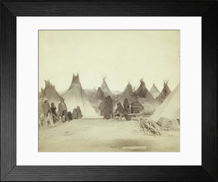 Framed Print : What's left of Big Foot's band, 1891. Creator: John C. H. Grabill Framed Print : What's left of Big Foot's band, 1891. Creator: John C. H. Grabill