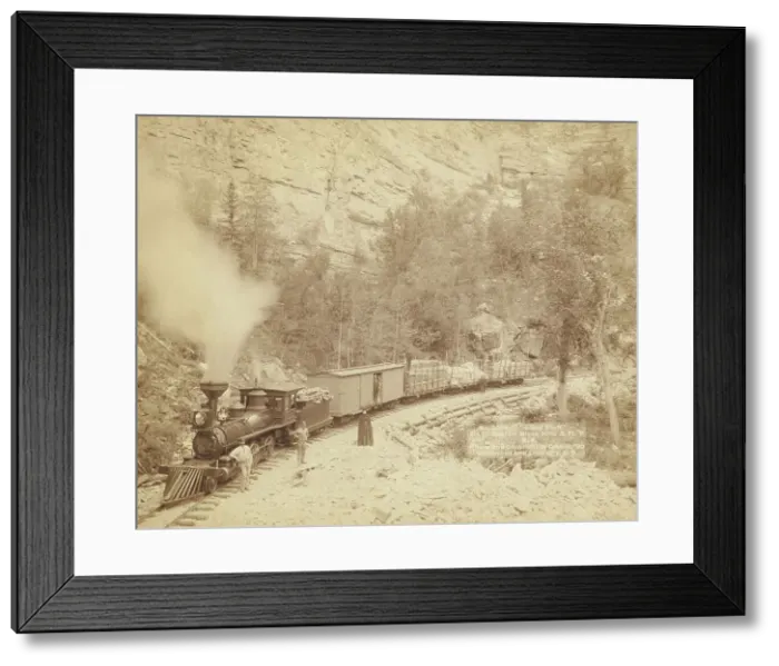 Framed Print : Giant Bluff Elk Canyon on Black Hills and Ft P RR, 1890. Creator: John C. H. Grabill Framed Print : Giant Bluff Elk Canyon on Black Hills and Ft P RR, 1890. Creator: John C. H. Grabill