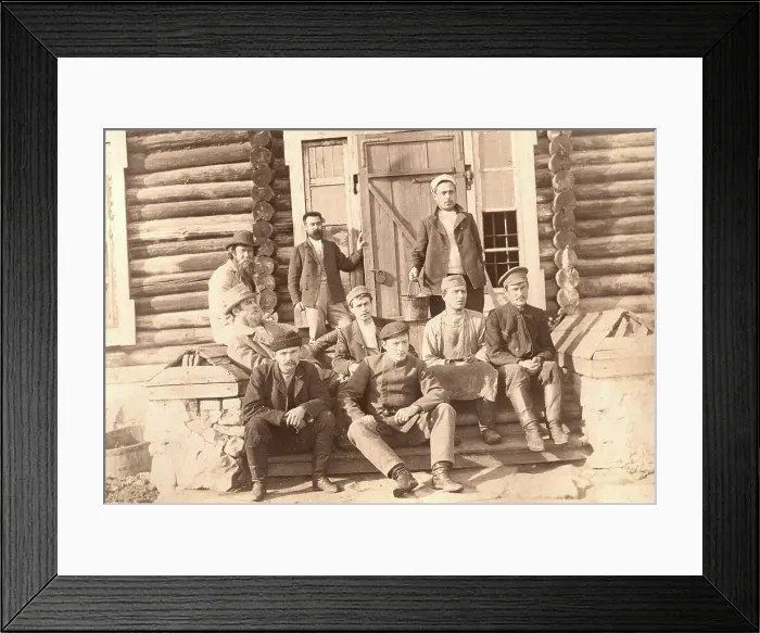 Framed Print : On the Porch of the Prison Building, 1906-1911. Creator: Isaiah Aronovich Shinkman