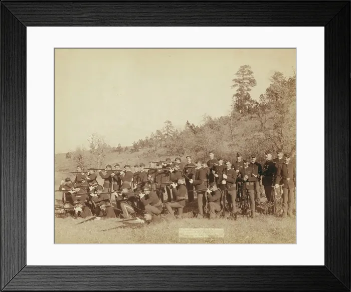 Framed Print : Company C, 3rd US Infantry near Fort Meade, So Dak, 1890. Creator: John C. H. Grabill. Company C, 3rd US Infantry near Fort Meade, So Dak, 1890. Creator: John C. H. Grabill Framed Print : Company C, 3rd US Infantry near Fort Meade, So Dak, 1890. Creator: John C. H. Grabill. Company C, 3rd US Infantry near Fort Meade, So Dak, 1890. Creator: John C. H. Grabill