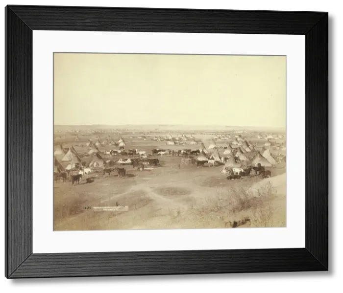 Framed Print : Hostile Indian camp, 1891. Creator: John C. H. Grabill Framed Print : Hostile Indian camp, 1891. Creator: John C. H. Grabill
