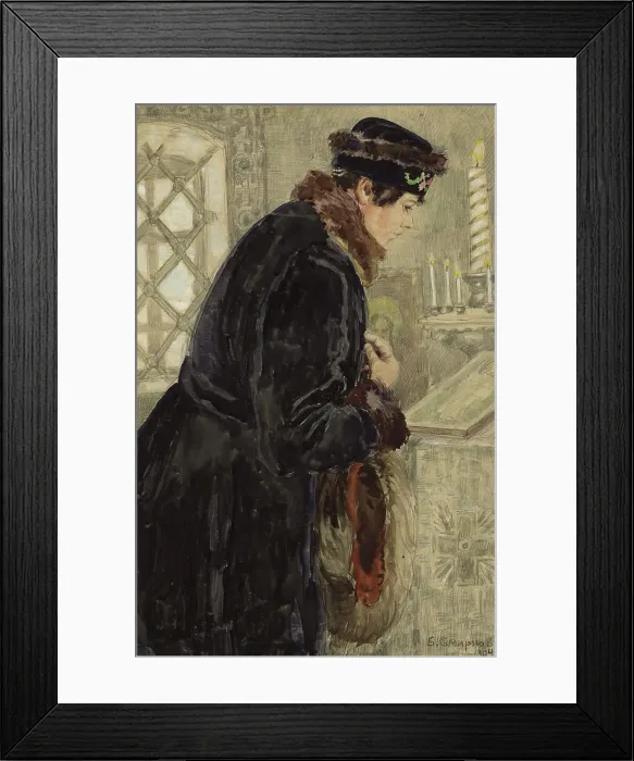Framed Print : Sunday Morning before Mass, 1904. Creator: Boris Vasilievich Smirnov Framed Print : Sunday Morning before Mass, 1904. Creator: Boris Vasilievich Smirnov