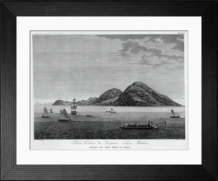 Framed Print : View of Boca De Tigres Near Macao, 1813. Creator: Koz'ma Vasil'evich Chesky Framed Print : View of Boca De Tigres Near Macao, 1813. Creator: Koz'ma Vasil'evich Chesky