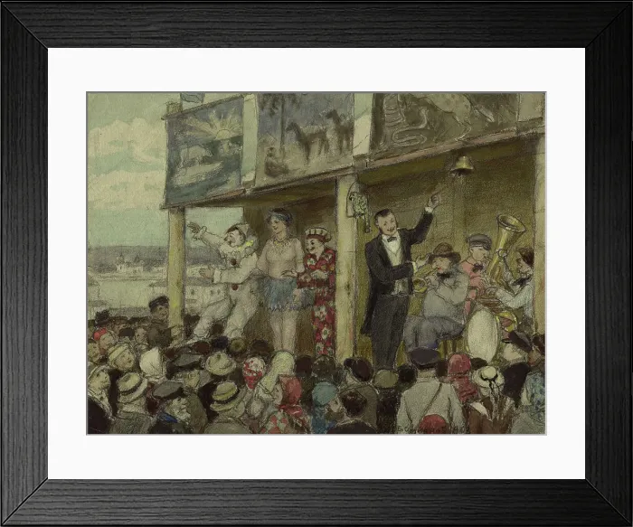 Framed Print : Theater of Wandering Artists near the Moscow Gates, 1904. Creator: Boris Vasilievich Smirnov Framed Print : Theater of Wandering Artists near the Moscow Gates, 1904. Creator: Boris Vasilievich Smirnov