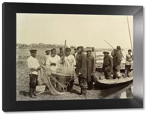 Fishmen on the Lake Zaisan, 1909. Creator: Nikolai Georgievich Katanaev