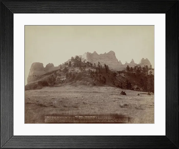 Framed Print : Crow Butte Near Ft Robinson, Neb and FE & MV RR -- In battle, the Indians drove the Crows'... 1891 Creator: John C. H. Grabill. Crow Butte Near Ft Robinson, Neb and FE & MV RR -- In battle, the Indians drove the Crows Framed Print : Crow Butte Near Ft Robinson, Neb and FE & MV RR -- In battle, the Indians drove the Crows'... 1891 Creator: John C. H. Grabill. Crow Butte Near Ft Robinson, Neb and FE & MV RR -- In battle, the Indians drove the Crows