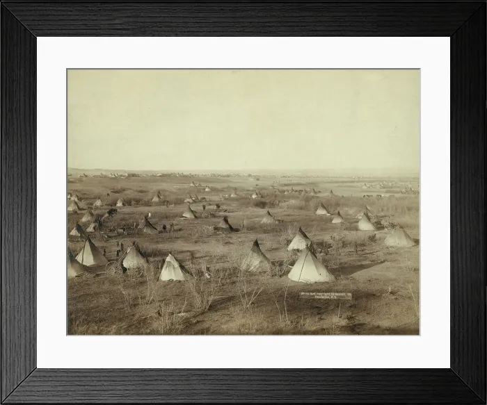Framed Print : The Great Hostile Camp, 1891. Creator: John C. H. Grabill Framed Print : The Great Hostile Camp, 1891. Creator: John C. H. Grabill