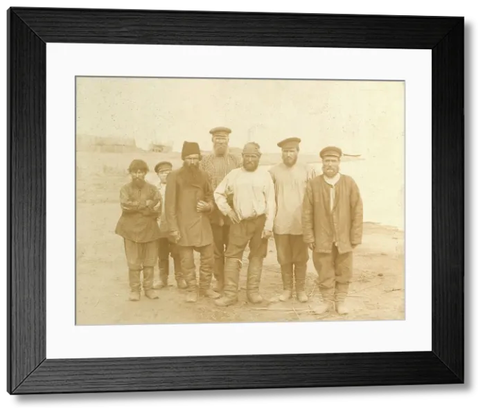 Framed Print : Fishermen on the Lake Zaisan, 1909. Creator: Nikolai Georgievich Katanaev Framed Print : Fishermen on the Lake Zaisan, 1909. Creator: Nikolai Georgievich Katanaev