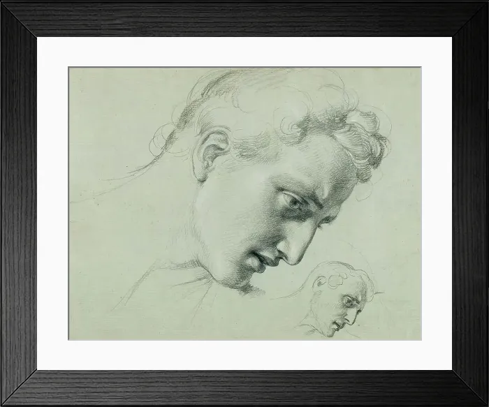 Framed Print : Head study for Arindal and Daura, around 1820 / 1855. Creator: Johann Peter Krafft. Head study for Arindal and Daura, around 1820 / 1855. Creator: Johann Peter Krafft Framed Print : Head study for Arindal and Daura, around 1820 / 1855. Creator: Johann Peter Krafft. Head study for Arindal and Daura, around 1820 / 1855. Creator: Johann Peter Krafft