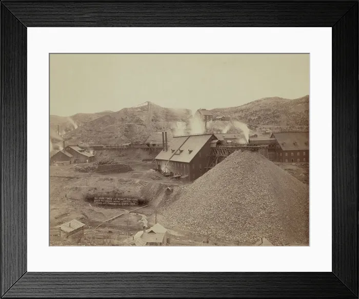 Framed Print : Mills and mines Part of the great Homestake works, Lead City, Dak, 1889. Creator: John C. H. Grabill Framed Print : Mills and mines Part of the great Homestake works, Lead City, Dak, 1889. Creator: John C. H. Grabill