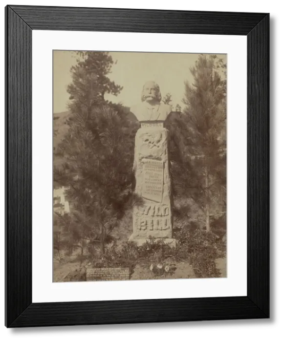 Framed Print : Wild Bill's Monument James B Hickoc [ie Hickok], alias Wild Bill, born May 27, 1837 at... 1891. Creator: John C. H. Grabill. Wild Bill's Monument James B Hickoc [ie Hickok], alias Wild Bill, born May 27, 1837 at... 1891