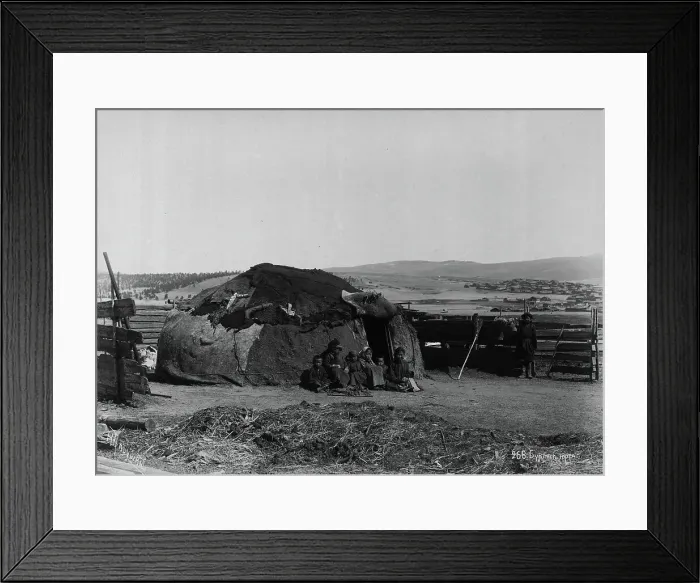 Framed Print : A Buriats Yurt, early 19th century. Creator: Nikolai Apollonovich Charushin Framed Print : A Buriats Yurt, early 19th century. Creator: Nikolai Apollonovich Charushin