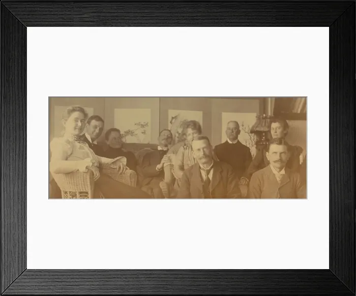 Framed Print : A social gathering in the veranda room, Dom Smith, Vladivostok, Russia, 1899. Creator: David M. Clarkson Framed Print : A social gathering in the veranda room, Dom Smith, Vladivostok, Russia, 1899. Creator: David M. Clarkson