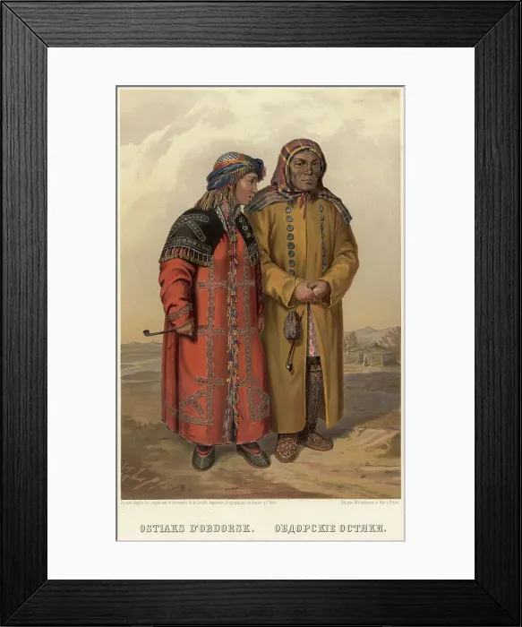 Framed Print : Obdorsk Ostyaks, 1862. Creator: Karlis Huns Framed Print : Obdorsk Ostyaks, 1862. Creator: Karlis Huns