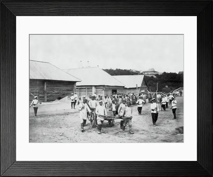 Framed Print : Work of Hard Labor Convicts, 1890. Creator: Ivan Nikolaevich Krasnov Framed Print : Work of Hard Labor Convicts, 1890. Creator: Ivan Nikolaevich Krasnov