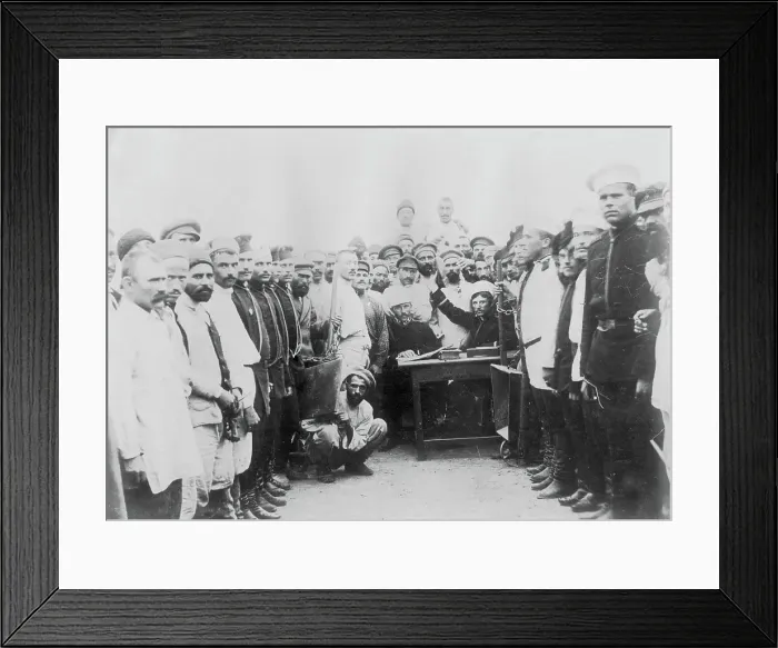Framed Print : A Group of Hard Labor Convicts, 1890. Creator: Ivan Nikolaevich Krasnov