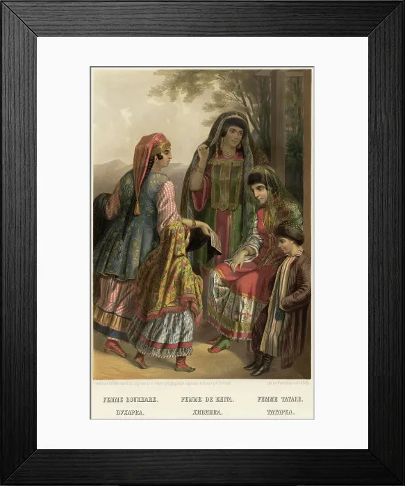 Framed Print : Bukharka. Khivinka. Tatar, 1862. Creator: Karlis Huns Framed Print : Bukharka. Khivinka. Tatar, 1862. Creator: Karlis Huns