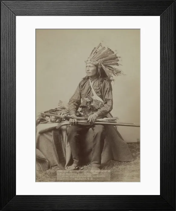 Framed Print : Little, the instigator of Indian revolt at Pine Ridge, 1890 []  / , 1890, c1891. Creator: John C. H. Grabill