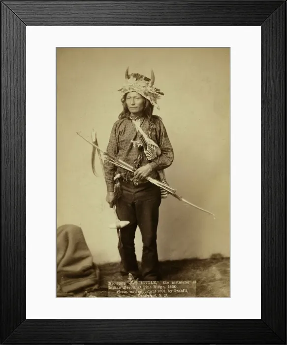 Framed Print : Little, instigator of Indian Revolt at Pine Ridge, 1890, 1891. Creator: John C. H. Grabill Framed Print : Little, instigator of Indian Revolt at Pine Ridge, 1890, 1891. Creator: John C. H. Grabill