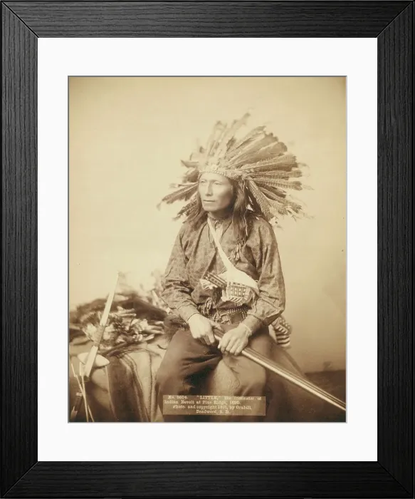 Framed Print : Little, instigator of Indian revolt at Pine Ridge, 1890, 1891. Creator: John C. H. Grabill Framed Print : Little, instigator of Indian revolt at Pine Ridge, 1890, 1891. Creator: John C. H. Grabill