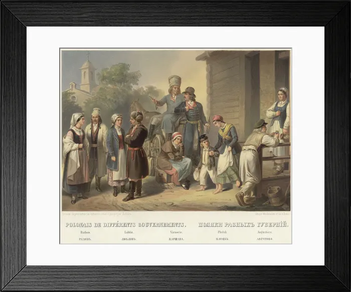 Framed Print : Poles from different provinces. Radom. Lublin. Warsaw. Plock Augustvo. 1862. Creator: Karlis Huns Framed Print : Poles from different provinces. Radom. Lublin. Warsaw. Plock Augustvo. 1862. Creator: Karlis Huns