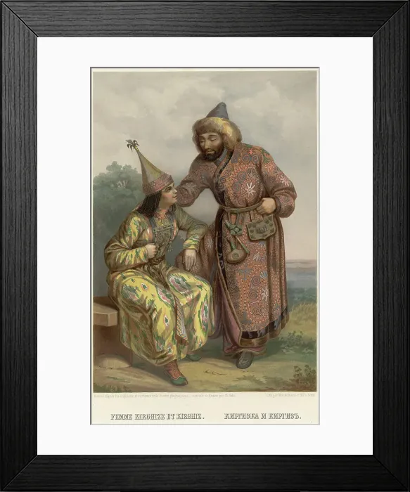 Framed Print : Kyrgyzska and Kyrgyz, 1862. Creator: Karlis Huns Framed Print : Kyrgyzska and Kyrgyz, 1862. Creator: Karlis Huns