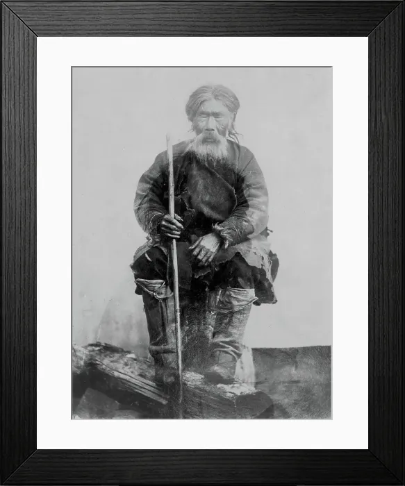 Framed Print : Sofron, a Nivkh, 1890. Creator: Ivan Nikolaevich Krasnov Framed Print : Sofron, a Nivkh, 1890. Creator: Ivan Nikolaevich Krasnov