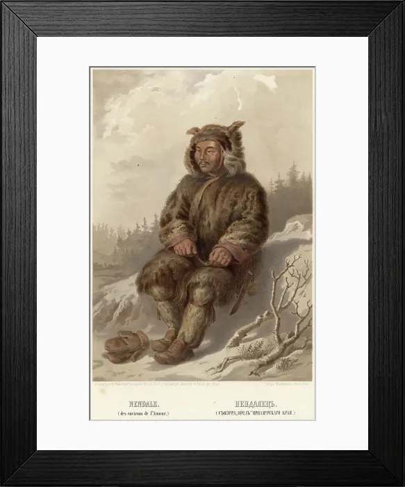 Framed Print : Negidal. (From Lake Orel of the Amur region), 1862. Creator: Karlis Huns Framed Print : Negidal. (From Lake Orel of the Amur region), 1862. Creator: Karlis Huns