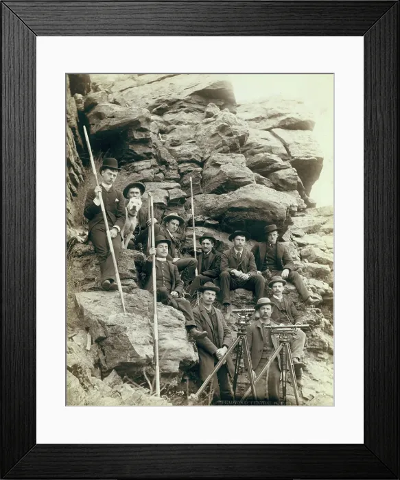 Framed Print : Deadwood Central RR Engineer Corps, 1888. Creator: John C. H. Grabill Framed Print : Deadwood Central RR Engineer Corps, 1888. Creator: John C. H. Grabill