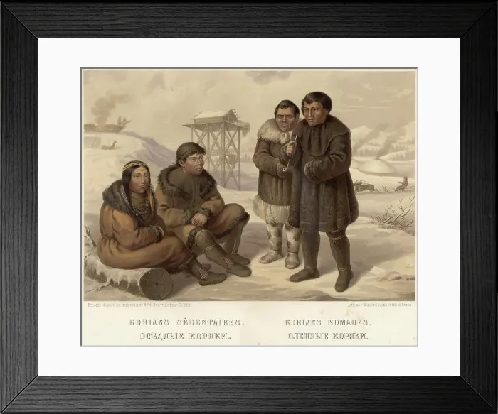 Framed Print : Sedentary Koryaks. Reindeer Koryaks, 1862. Creator: Karlis Huns Framed Print : Sedentary Koryaks. Reindeer Koryaks, 1862. Creator: Karlis Huns