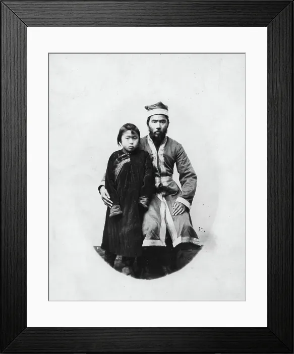 Framed Print : Gilyak, wearing a kaftan, 1865-1871. Creator: VV Lanin Framed Print : Gilyak, wearing a kaftan, 1865-1871. Creator: VV Lanin