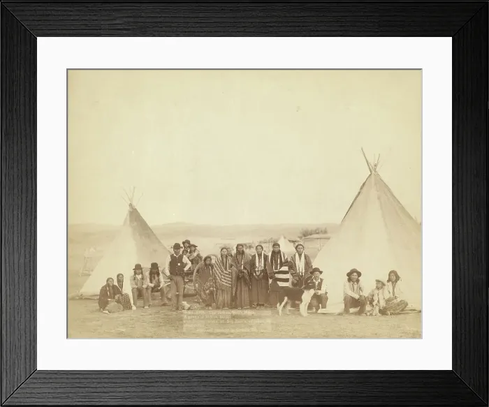 Framed Print : The Indian Girl's Home A group of Indian girls and Indian police at Big Foot's village... 1890. Creator: John C. H. Grabill Framed Print : The Indian Girl's Home A group of Indian girls and Indian police at Big Foot's village... 1890. Creator: John C. H. Grabill