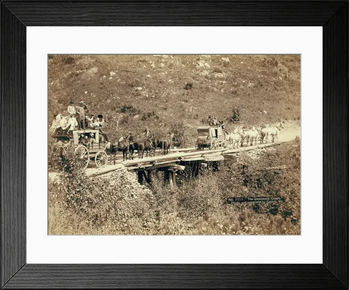 Framed Print : The Deadwood Coach, 1889. Creator: John C. H. Grabill Framed Print : The Deadwood Coach, 1889. Creator: John C. H. Grabill