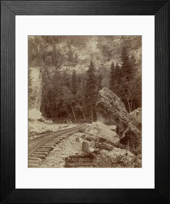 Framed Print : Signal Rock Elk Canyon on Black Hills & Ft P RR, 1890. Creator: John C. H. Grabill. Signal Rock Elk Canyon on Black Hills & Ft P RR, 1890. Creator: John C. H. Grabill Framed Print : Signal Rock Elk Canyon on Black Hills & Ft P RR, 1890. Creator: John C. H. Grabill. Signal Rock Elk Canyon on Black Hills & Ft P RR, 1890. Creator: John C. H. Grabill