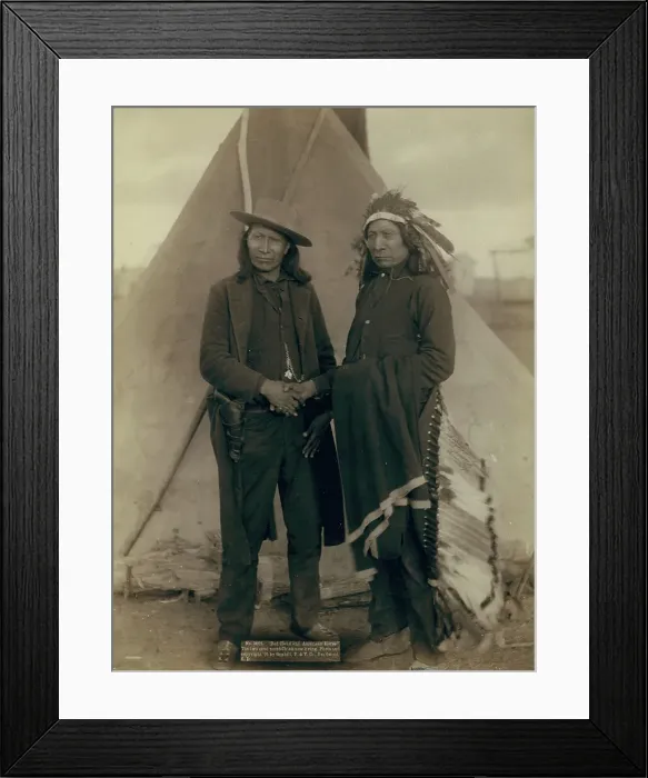 Framed Print : Red Cloud and American Horse The two most noted chiefs now living, 1891. Creator: John C. H. Grabill Framed Print : Red Cloud and American Horse The two most noted chiefs now living, 1891. Creator: John C. H. Grabill