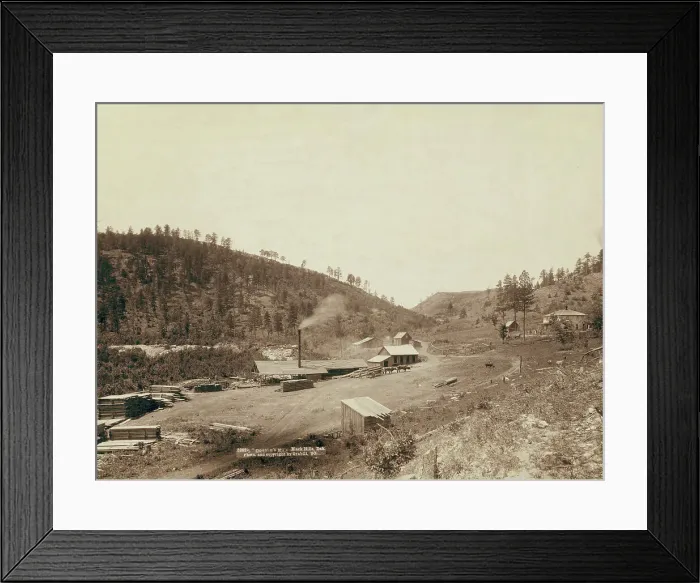 Framed Print : Dobbin's Mills, Black Hills, Dak, 1890. Creator: John C. H. Grabill Framed Print : Dobbin's Mills, Black Hills, Dak, 1890. Creator: John C. H. Grabill