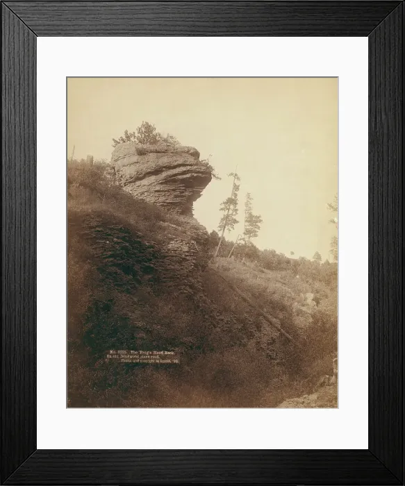 Framed Print : The Frog's Head Rock On old Deadwood stage road, 1890. Creator: John C. H. Grabill Framed Print : The Frog's Head Rock On old Deadwood stage road, 1890. Creator: John C. H. Grabill