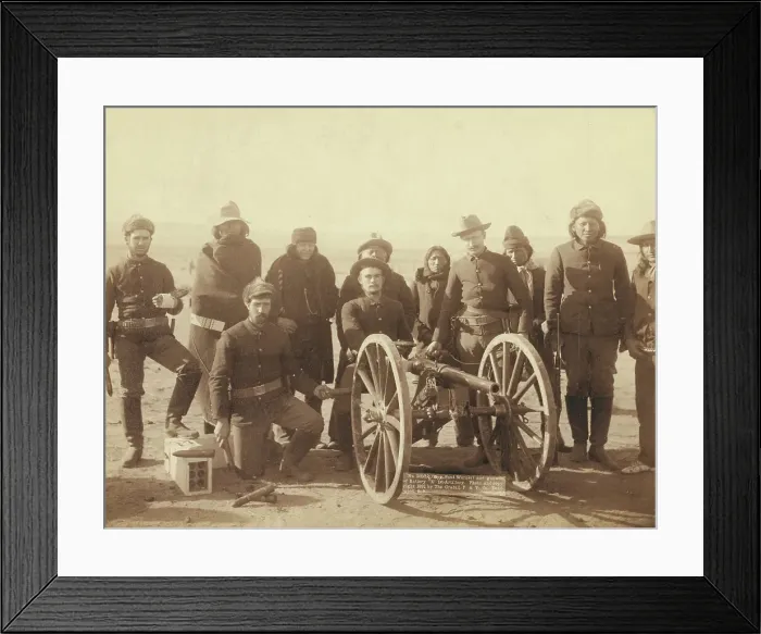 Framed Print : Copr Paul Wernert [ie Weinert] and gunners of Battery E 1st Artillery []  / , 1891, c1891. Creator: John C. H. Grabill. Copr Paul Wernert [ie Weinert] and gunners of Battery E 1st Artillery []  / , 1891, c1891. Creator: John C. H. Grabill