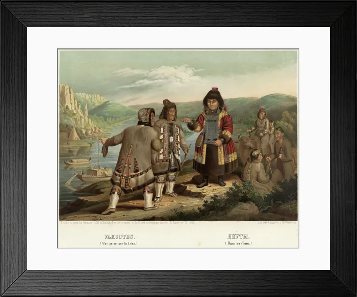 Framed Print : Yakuts (From the Lena), 1862. Creator: Karlis Huns Framed Print : Yakuts (From the Lena), 1862. Creator: Karlis Huns