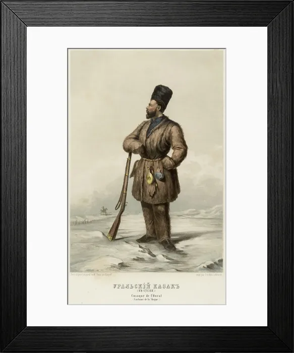 Framed Print : Ural Cossack (in the steppes), 1862. Creator: Karpov Framed Print : Ural Cossack (in the steppes), 1862. Creator: Karpov