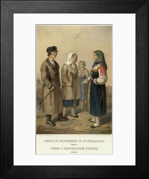 Framed Print : Finns of the St. Petersburg province. (Izhorians), 1862. Creator: Karlis Huns Framed Print : Finns of the St. Petersburg province. (Izhorians), 1862. Creator: Karlis Huns