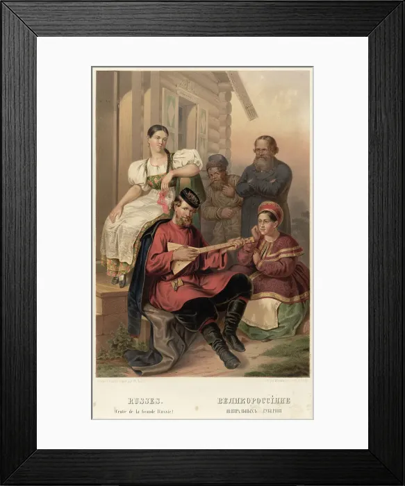 Framed Print : Great Russians of the central provinces, 1862. Creator: Karlis Huns Framed Print : Great Russians of the central provinces, 1862. Creator: Karlis Huns