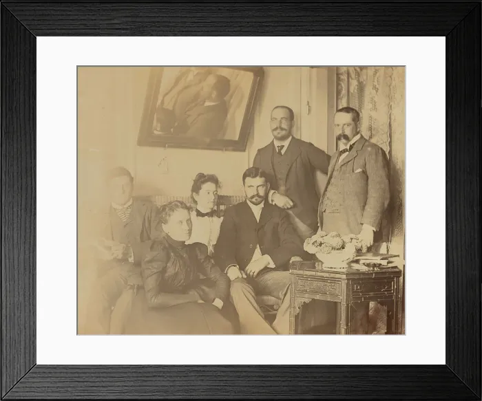 Framed Print : A social gathering in the veranda room, Dom Smith, Vladivostok, Russia, 1899. Creator: Ann E. Ivy Framed Print : A social gathering in the veranda room, Dom Smith, Vladivostok, Russia, 1899. Creator: Ann E. Ivy
