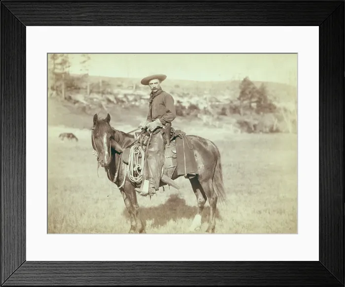Framed Print : The Cow Boy, c1888. Creator: John C. H. Grabill Framed Print : The Cow Boy, c1888. Creator: John C. H. Grabill