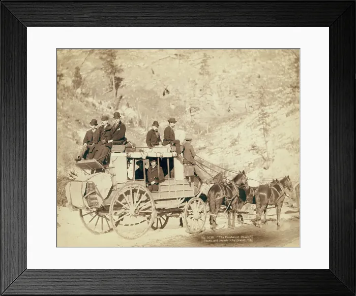 Framed Print : The Deadwood Coach, 1889. Creator: John C. H. Grabill Framed Print : The Deadwood Coach, 1889. Creator: John C. H. Grabill