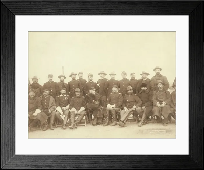 Framed Print : The fighting 7th officers, 1891. Creator: John C. H. Grabill Framed Print : The fighting 7th officers, 1891. Creator: John C. H. Grabill